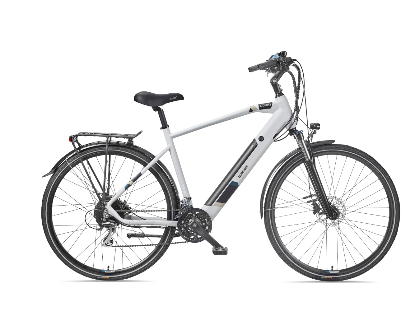 E-Bike Telefunken XC941 Expedition Elektrofahrrad Trekking-Pedelec kreide 28" RH 50cm E-Fahrrad Trekkingrad Herrenrad