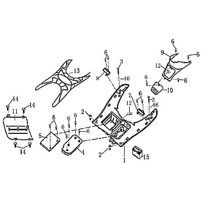 Rex RS1100 Sozius Soziusfußtritt Roller 125ccm 4Takt 701445 Motorroller.de Fußraste Beifahrerfußraste 125ccm-4Takt Scooter Torino 125 Ersatzteil