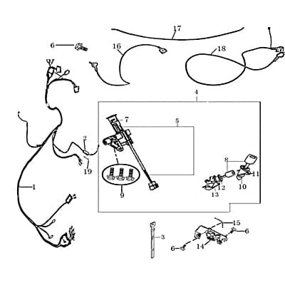 Seilzug für Sitzbankschloss Zug-Seil 1080104-1