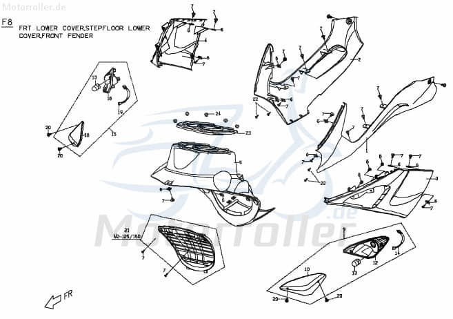 PGO G-Max Blinkerverkleidung Gehäuse 50ccm 2Takt M262A3007L0 Motorroller.de Blinkerabdeckung Blinker-Gehäuse PGO 50ccm-2Takt Scooter Ersatzteil