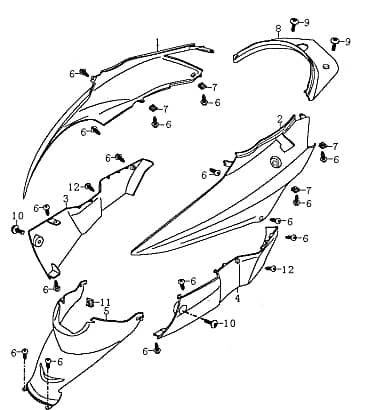 Seitenverkleidung rechts schwarz Seiten-Abdeckung 89771