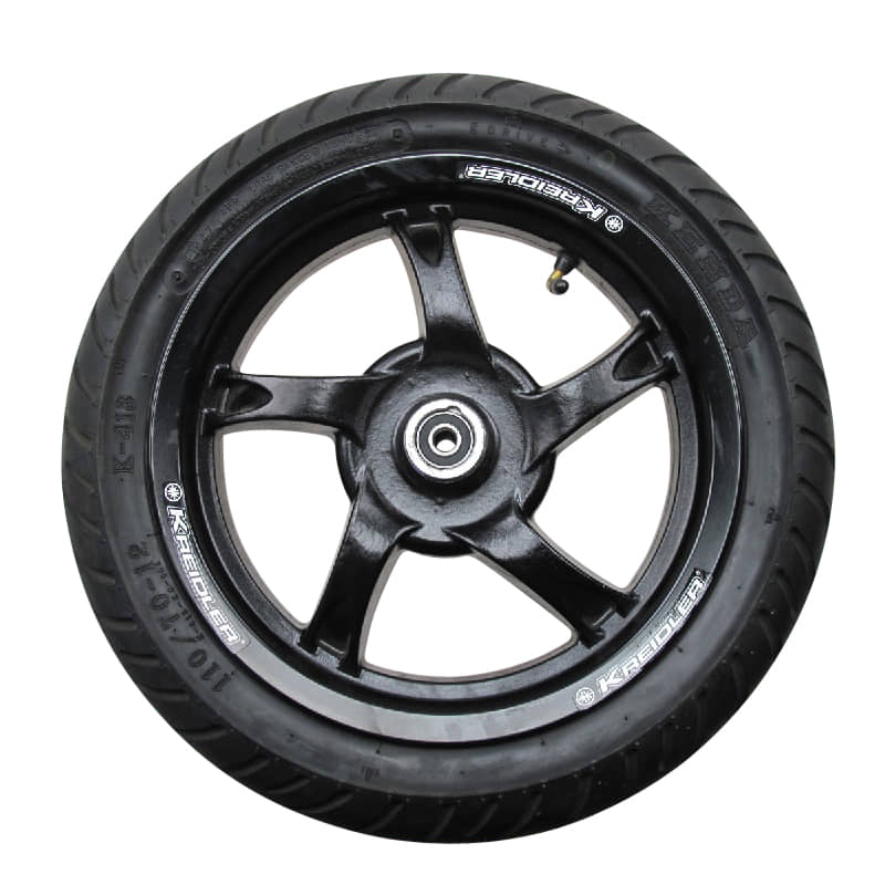 Vorderrad komplett Vorderfelge 2.5x12 schwarz Motorrad Rex 86848 Motorroller.de Kreidler Florett RMC-E 50