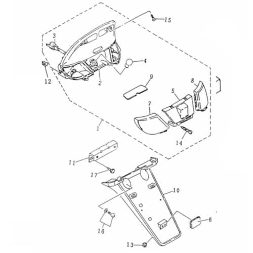 Rex 25 Heckleuchtenstreuscheibe 50ccm 2Takt 55721-NAF-01 Motorroller.de Minarelli liegend Scooter 25-50 2-T Ersatzteil Service Inpektion Direktimport