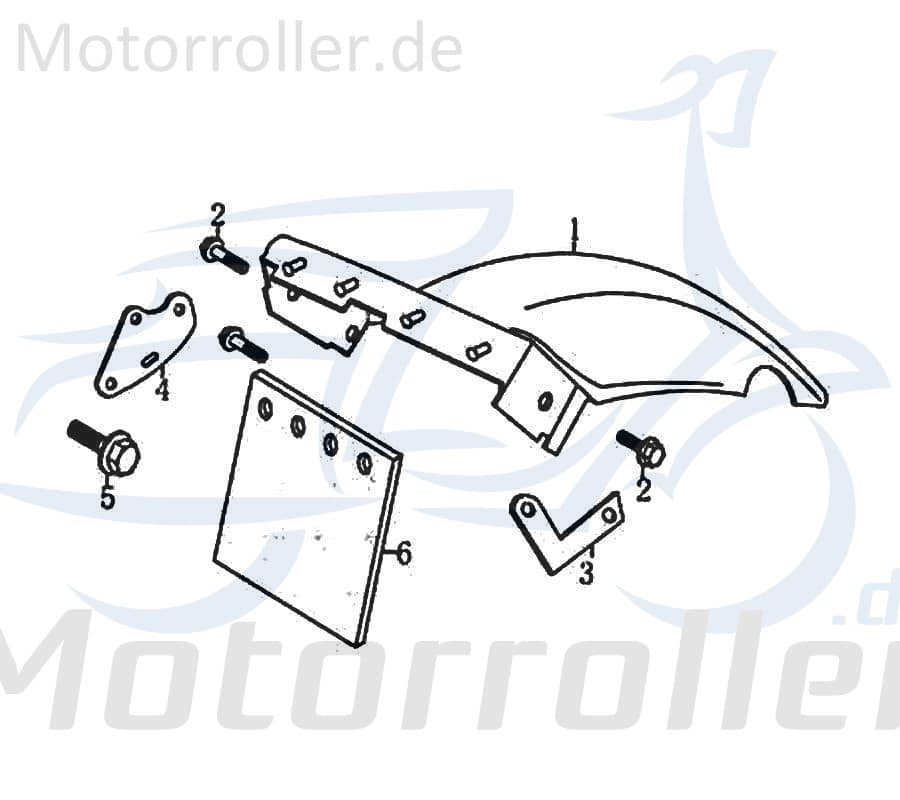 Schmutzfänger Radabdeckung hinten Motorroller Rex 85555