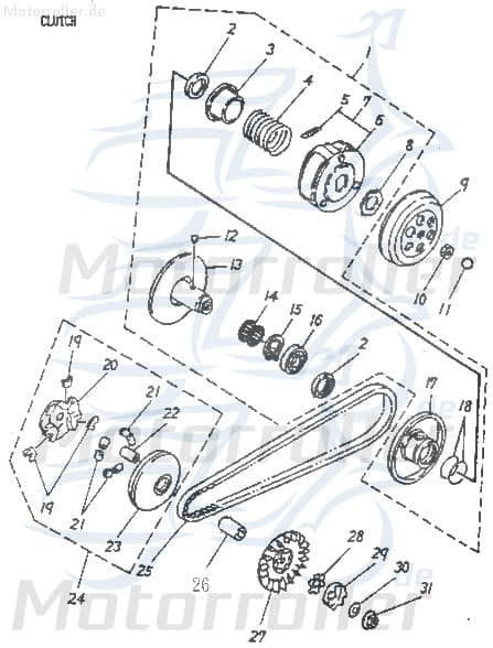 Adly Führungshülse 13x18x38x6.5mm 45km/h GTA 50 50ccm 2Takt Motorroller.de Führungsbuchse Arretierhülse Arretierbuchse Führungs-Buchse Führungs-Hülse