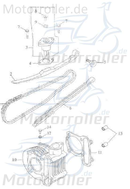 Adly GK 125 Zylinder 125ccm 4Takt Buggy Motorroller.de HerChee 125cc 4T