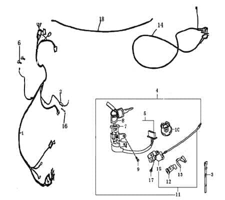 Batterie-Plus-Kabel 780mm 4qmm rot Rex Pluskabel 701347 Motorroller.de Batteriekabel Batterieleitung Batterie-Kabel Akku-Kabel Akkukabel 1E40QMB