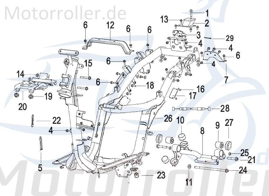 SMC Gummibuchse Motoraufhängung Silentbuchse 58350T430000 Motorroller.de Silentblock Silentlager Lagerbuchse Motorlager Lagerhülse Gummihülse Scooter