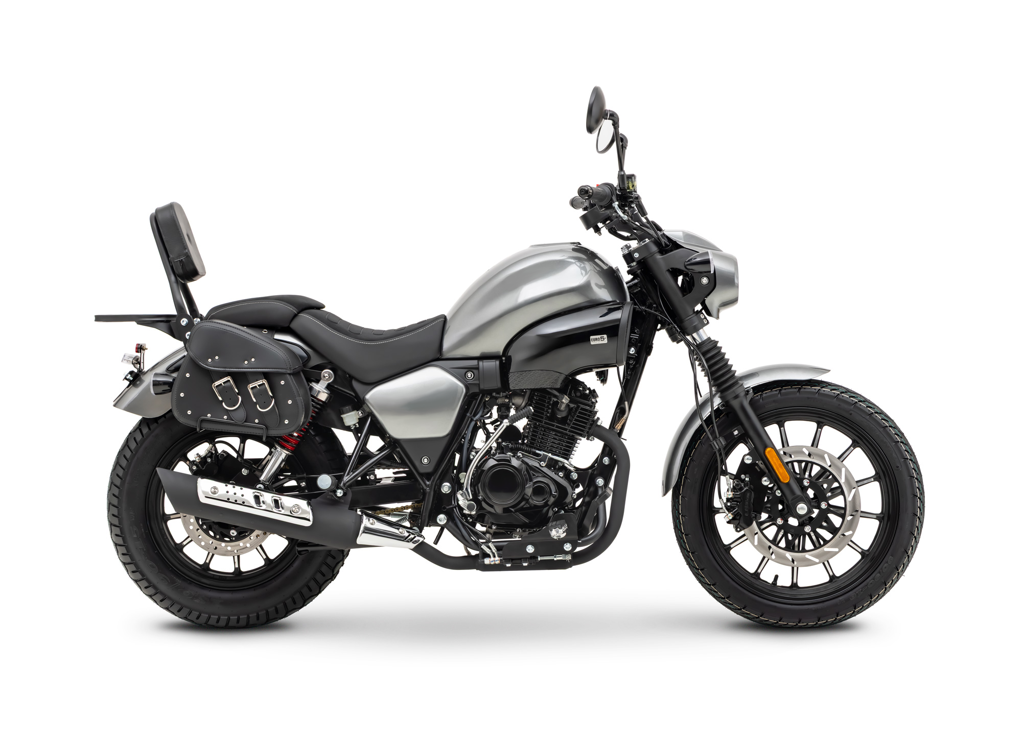 Motorrad Fighter 125 S-RS grau 90 km/h Euro 5+ Schaltmoped Chopper 125ccm 4 Takt Leichtkraftrad Krad Kraftrad