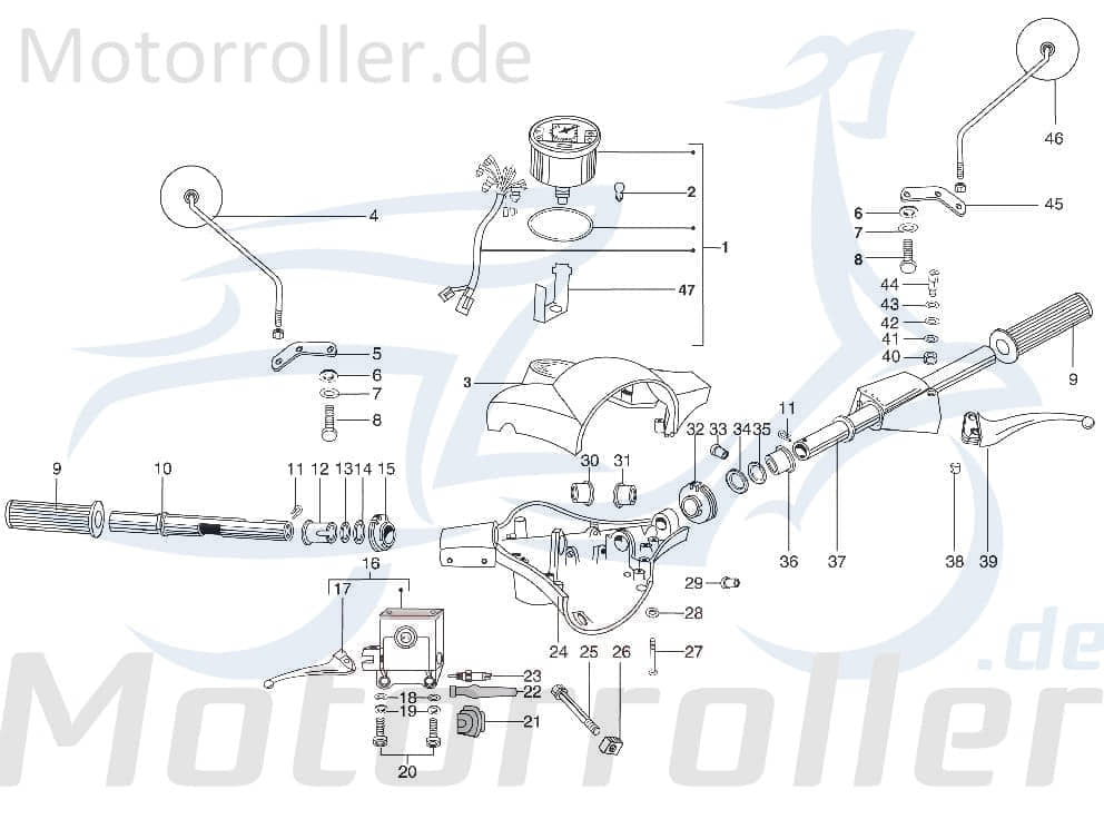 Seilzugabschluss Schaltung Schaltzug Lenker SF544-1954