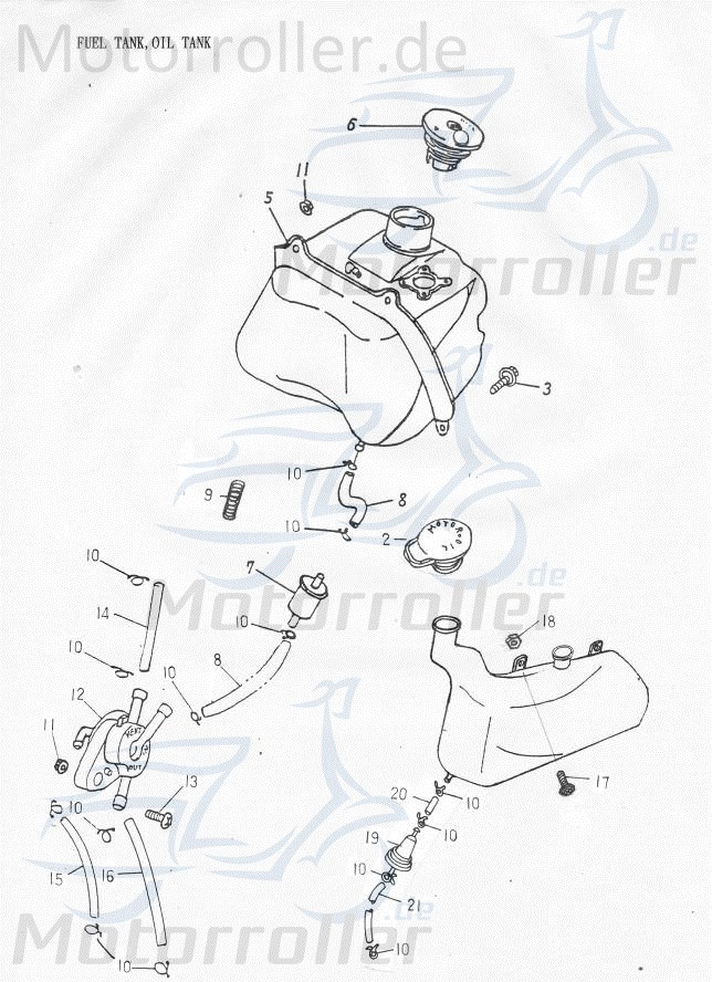 Adly Tankdeckel mit Schloß Silver Fox SF 50 50ccm 2Takt Motorroller.de Schraubdeckel Tankverschluss Tank-Verschluss Schraub-Deckel Verschlussdeckel