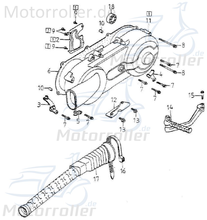 Adly Bundschraube M6x20mm mit Bund verzinkt 125ccm 4Takt Motorroller.de Maschinenschraube Flanschschraube Flansch-Schraube Maschinen-Schraube 152QMI