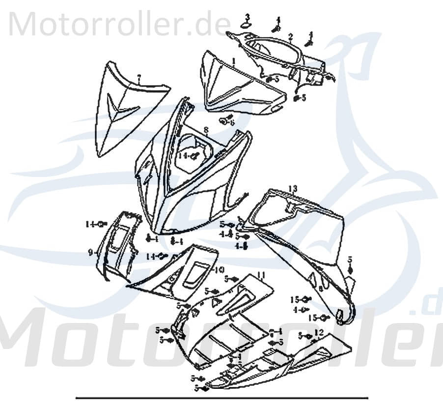 Kreidler RMC-G 50 Lenkerverkleidung blau 83774 Motorroller.de Lenkerabdeckung Frontverkleidung Frontmaske Frontabdeckung