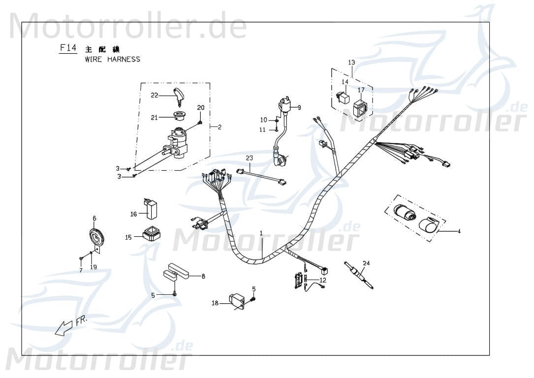 PGO Verbindungskabel Rodoshow 50 Anschlusskabel 50ccm 2Takt Motorroller.de Vergaser 125ccm-4Takt Scooter Ersatzteil Service Inpektion Direktimport