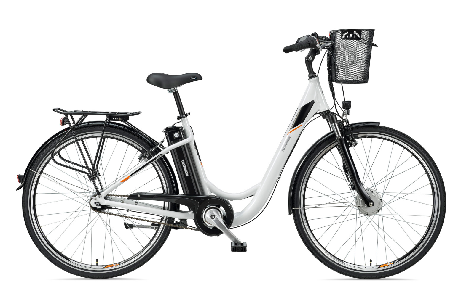 E-Bike Telefunken RC840 Multitalent Elektrofahrrad City-Pedelec weiß 28" RH 48cm E-Fahrrad Citybike