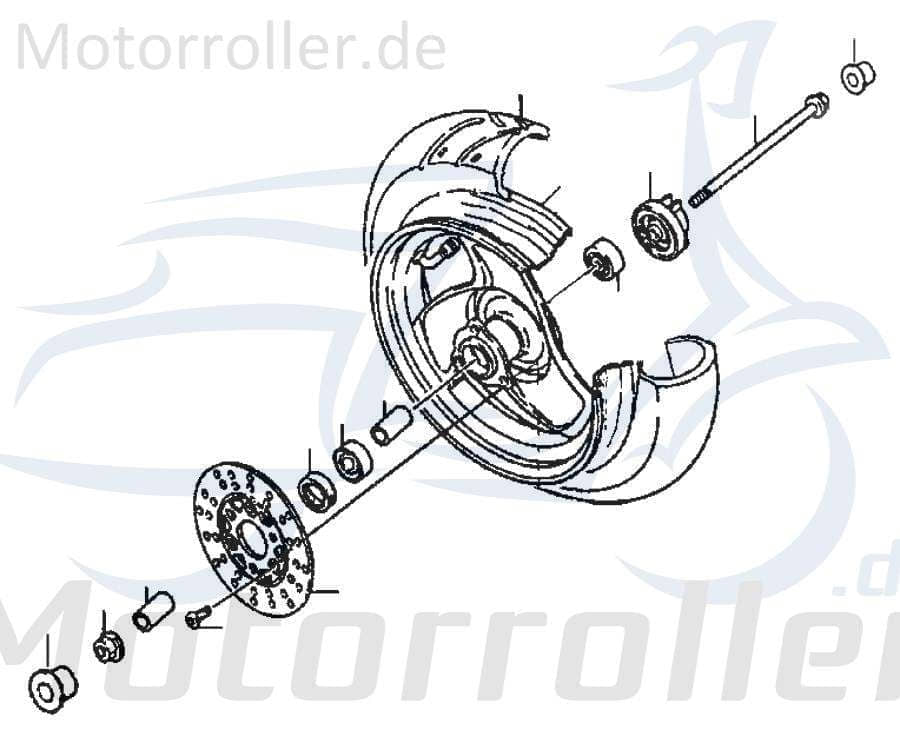 Kreidler Florett RMC-F 50 125 Bremsscheibe vorne 81933 Motorroller.de Scheibenbremse Vorderbremse Vorderradbremse Scooter Original Ersatzteil