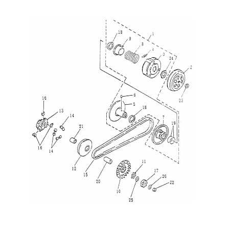 Keilriemen 788x17x28 Kurzer Motor 72051
