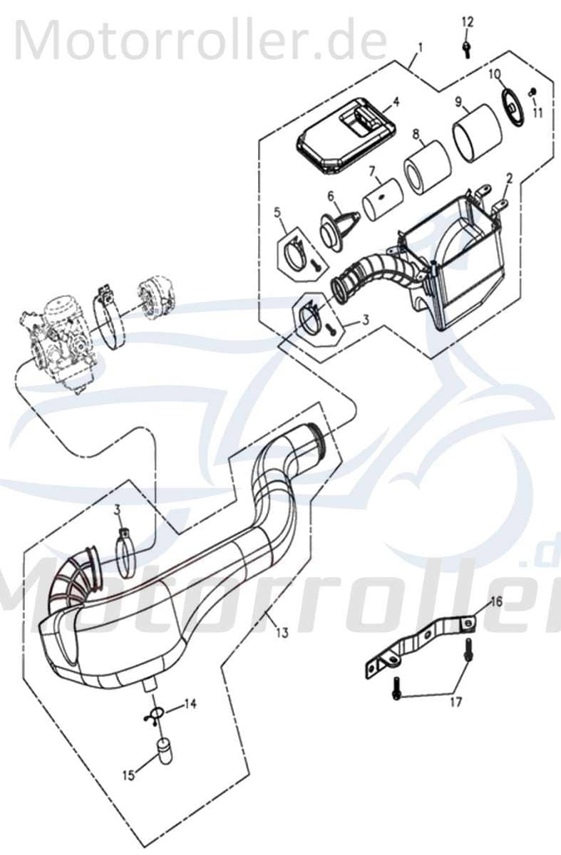 Filterelement B Adly ATV 300 Crossroad Sentinel 272ccm 4Takt Motorroller.de Luftfilteinsatz 280ccm-4Takt Quad ATV 280 Hurricane UTV Ersatzteil Service