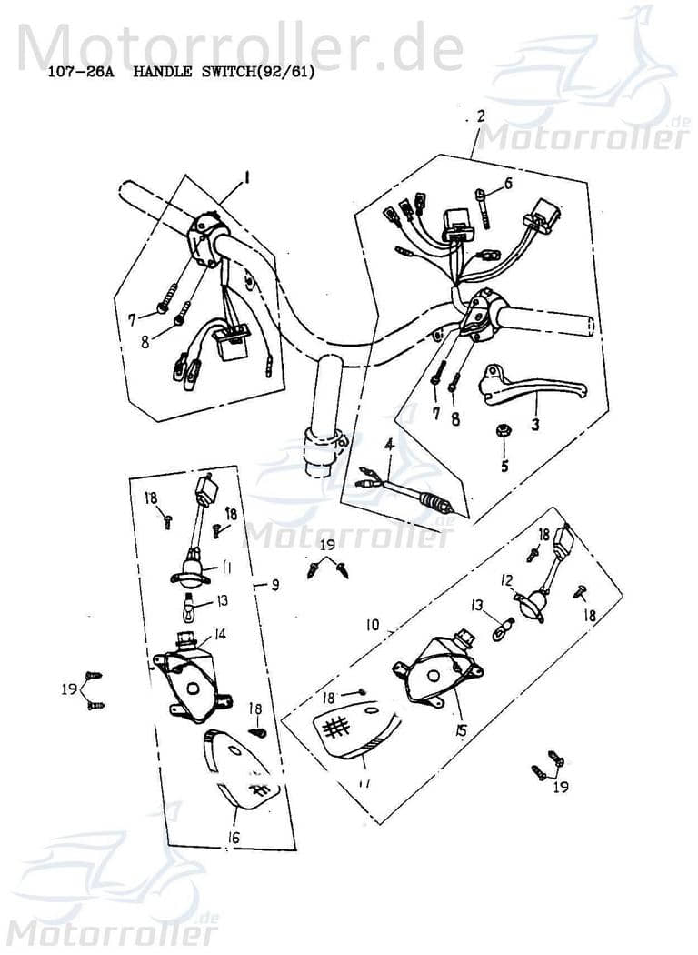 Adly Blinkerglas rechts vorn Super Sonic 50 50ccm 2Takt Motorroller.de Blinker-Glas Blinker-Abdeckung Blinkerabdeckung Blinkerkappe Blinker-Kappe