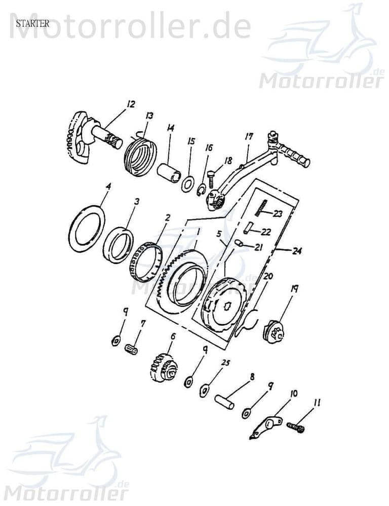 Adly Halteplatte Anlasserzwischenrad Metallplatte 50ccm 2Takt Motorroller.de Stahlplatte Halter Montageschiene Fixierung Halterung Montageplatte Quad