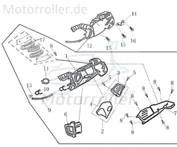 Kupplungsglocke Rex Quad 150 233ccm 4Takt 25611-CBT-00 Motorroller.de Polrad Kupplungstrommel Kupplungsgehäuse Kupplungs-Gehäuse Kupplungs-Trommel