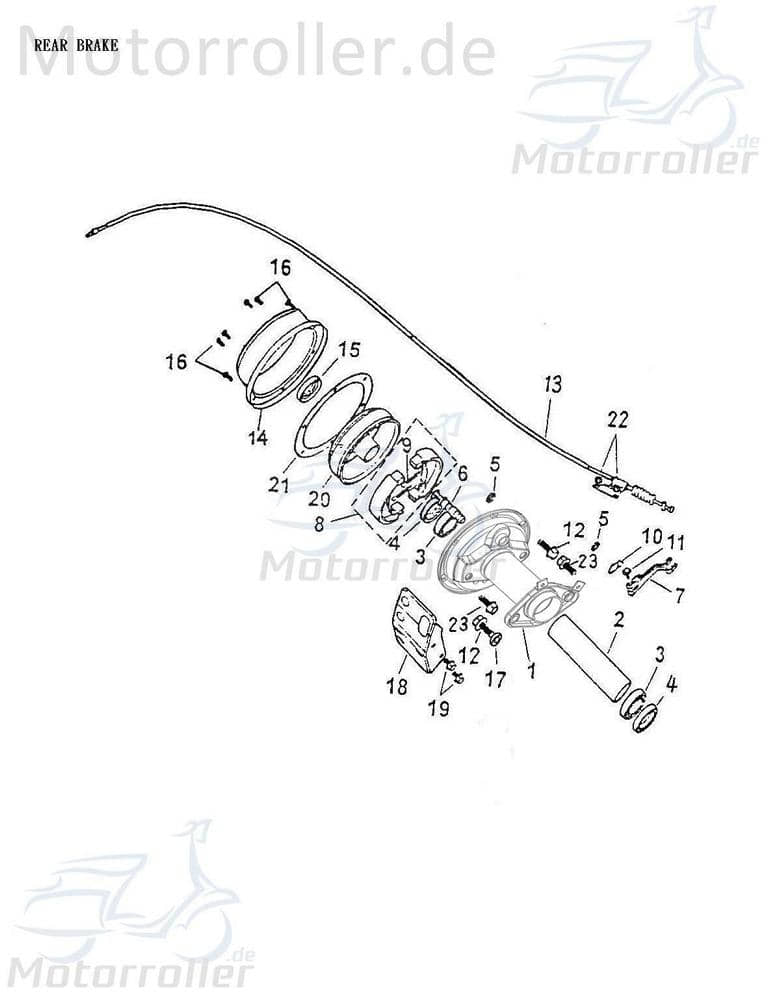 Adly Abstandsrohr ATV 50 II Utility XXL AC Quad 50ccm 2Takt Motorroller.de Abstandsbuchse vorn Minarelli liegend ATV 50 V UTV Ersatzteil Service