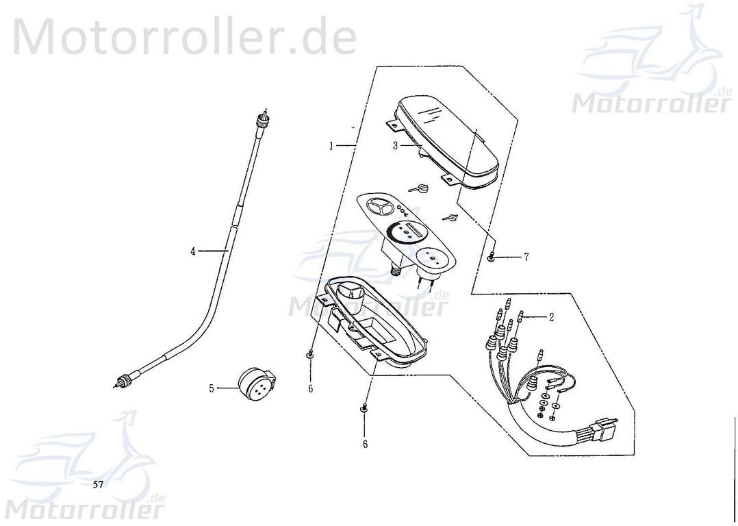 SMC Extra 50 Off Road Tachoglas 50ccm 2Takt 55530-PAF-00 Motorroller.de Tachometerscheibe Tachometerabdeckung Tachoglasscheibe Tachosichtglas Mokick