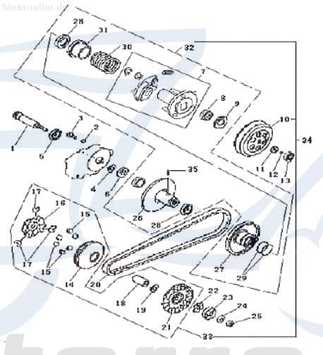 Scheibe Antriebsriemen außen Kupplung Quad 24108B09F000