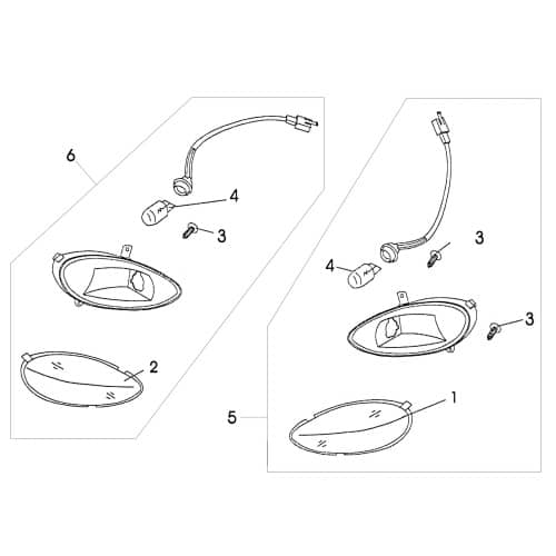 Blinkerglas rechts vorn Rex RS125 Blinker-Glas 125ccm 4Takt Motorroller.de Blinker-Abdeckung Blinkerabdeckung Blinkerkappe Blinker-Kappe Winker-Glas