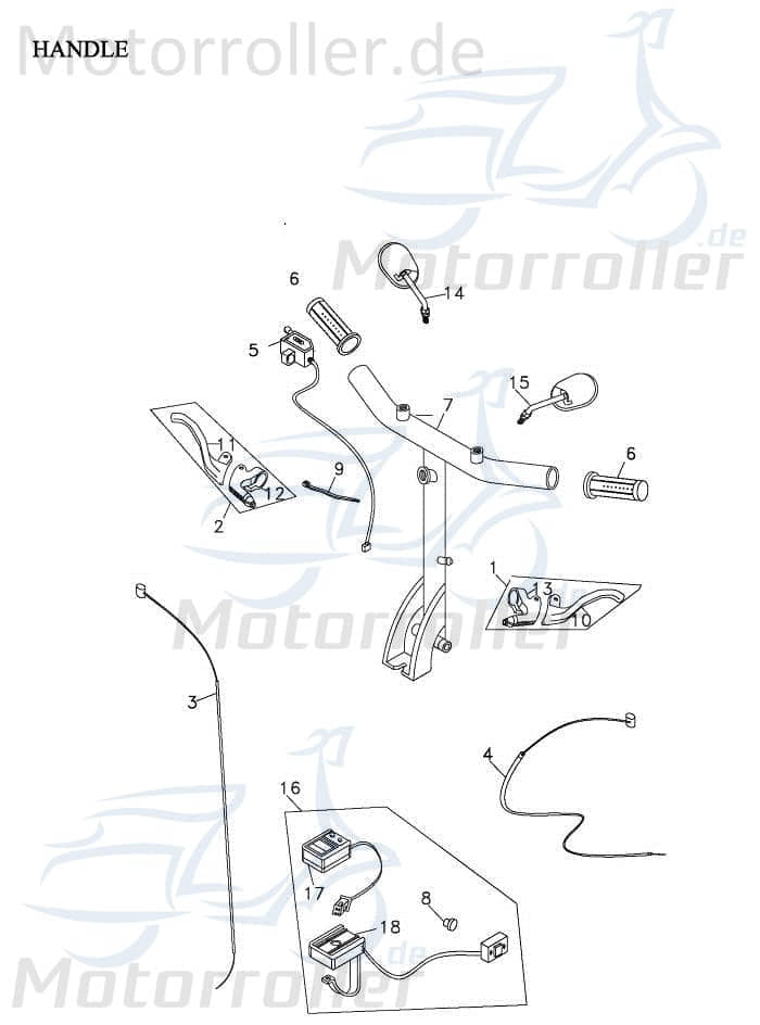 Adly Fun Cruiser FC 20 Halterung 50ccm elektro 53173-165-000 Motorroller.de Arretierung Haltebügel Halteblech Befestigungshalter Halte-Blech Scooter
