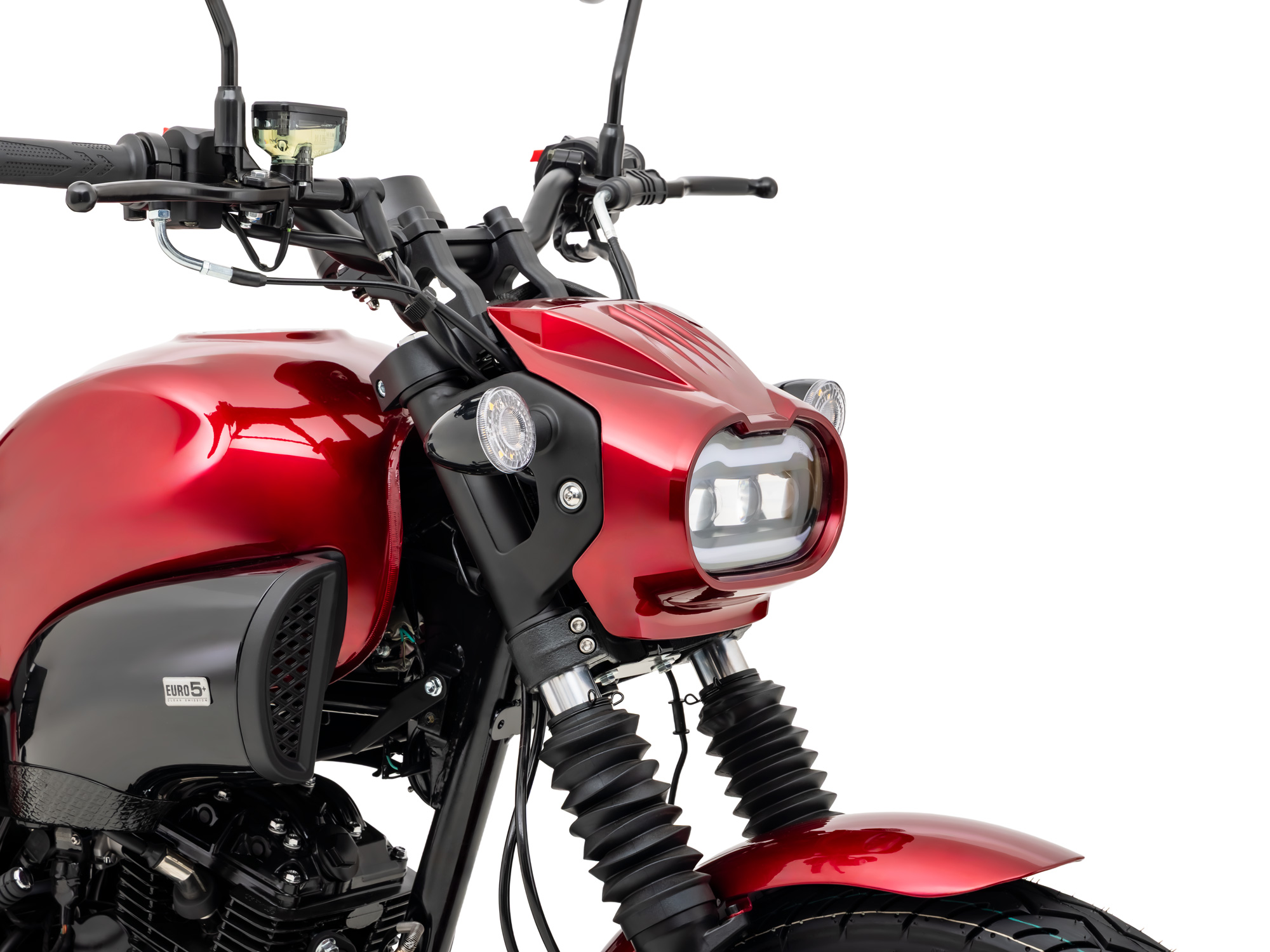 Motorrad Fighter 125 S-RS rot 90 km/h Euro 5+ Schaltmoped Chopper 125ccm 4 Takt Leichtkraftrad Krad Kraftrad