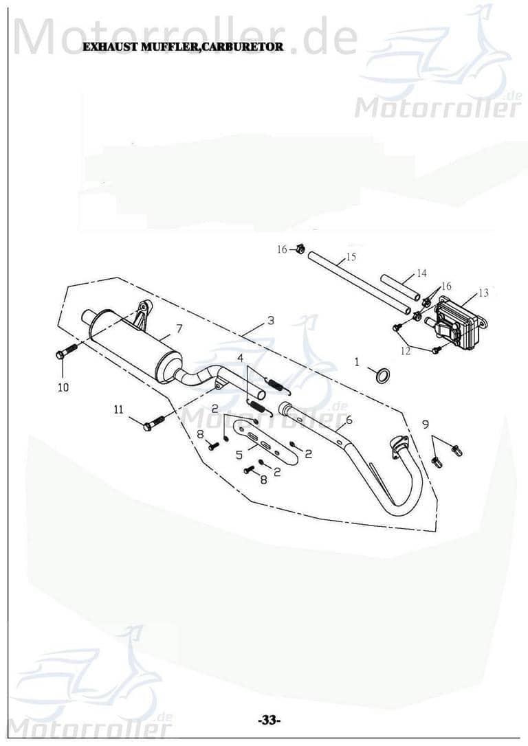 Adly Auspuffschutz ATV 150 Sport Hitzeschutz 150ccm 4Takt Motorroller.de silbergrau 150ccm-4Takt Quad ATV 150 Utility UTV Ersatzteil Service Inpektion