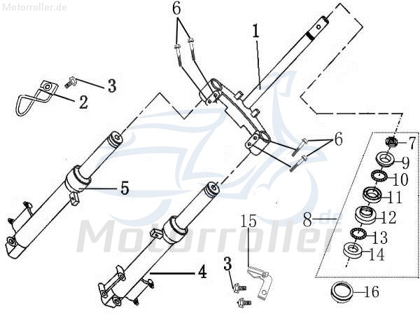Halter Bremszug Befestigung Jonway 1090305