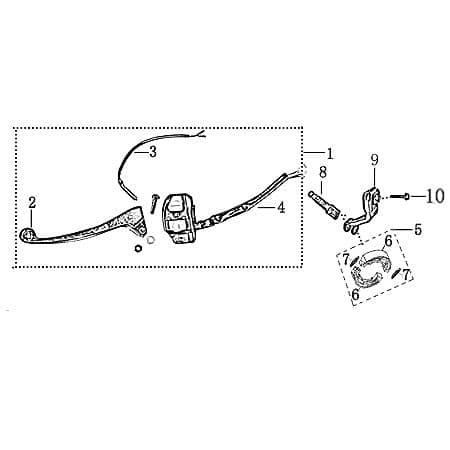 Bremslichtschalter komplett mit Kabel Milano 50 706632