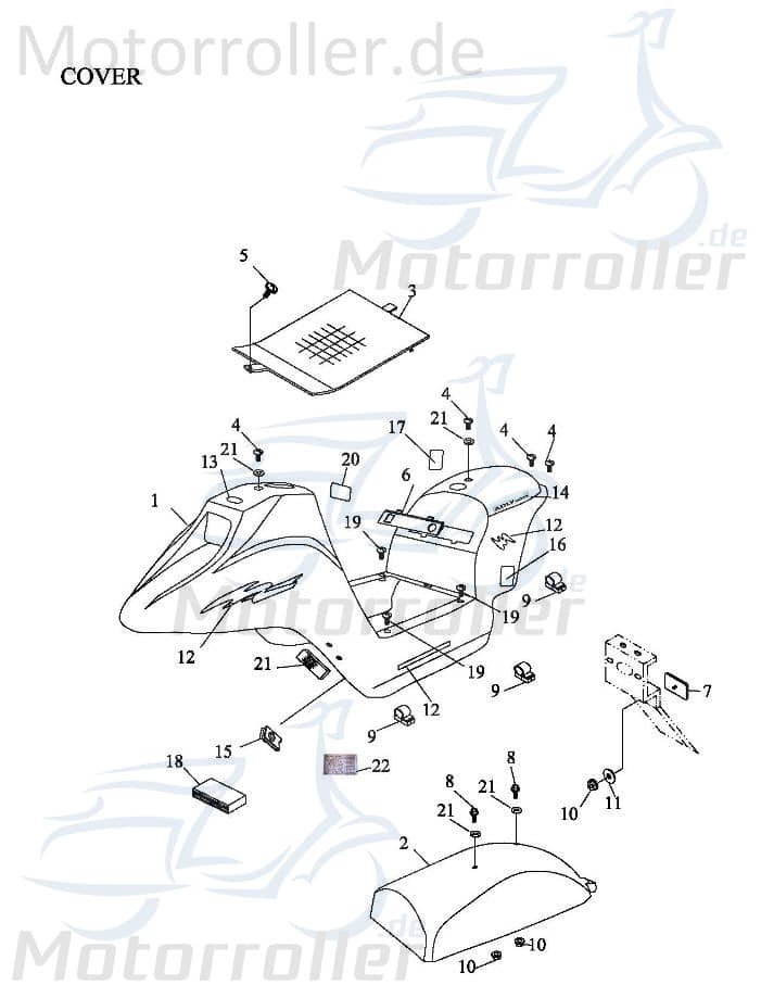 Adly Schraube M6x18mm Innensechskant ATV 50 V Quad 50ccm 2Takt Motorroller.de Innensechskantschraube Maschinenschraube