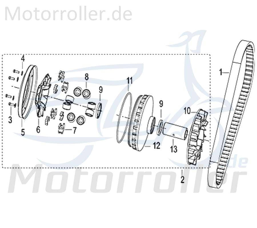 Jonway Insignio 250 DD Fliehkraftrolle 250ccm 4Takt 750724 Motorroller.de Variomatik-Gewicht Variorolle Variogewicht Vario-Gewicht Variomatikgewicht