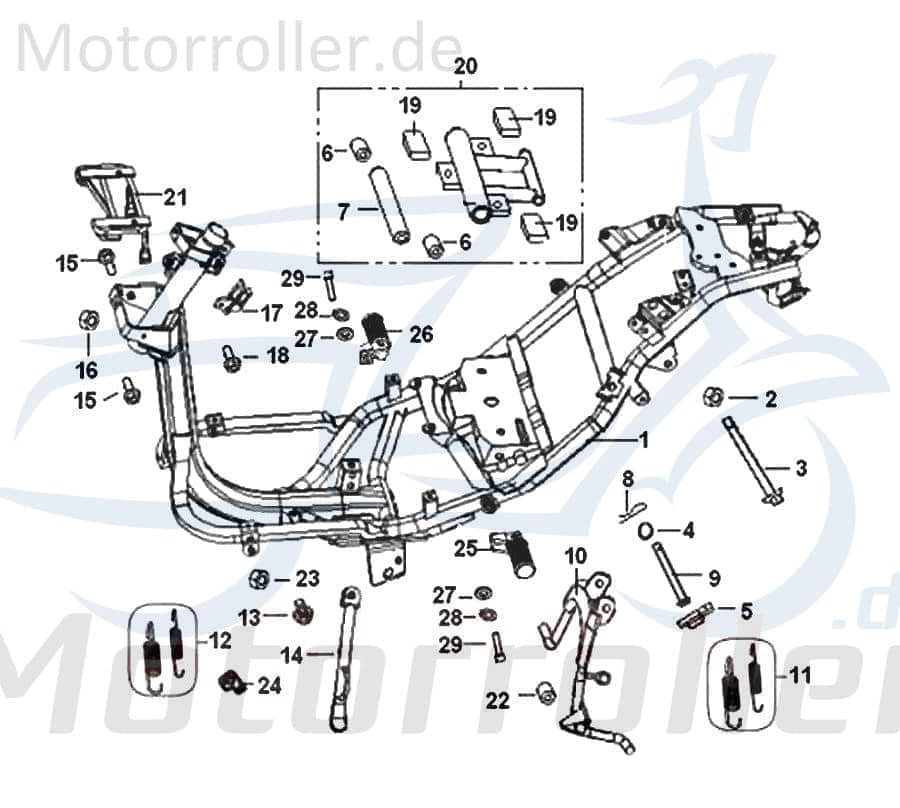 SMC Unterlegscheibe 10mm Keeway Easy 50 Roller B07030001004 Motorroller.de Distanzhalter U-Scheibe Washer Beilagscheibe Ausgleichsscheibe 125ccm-4Takt