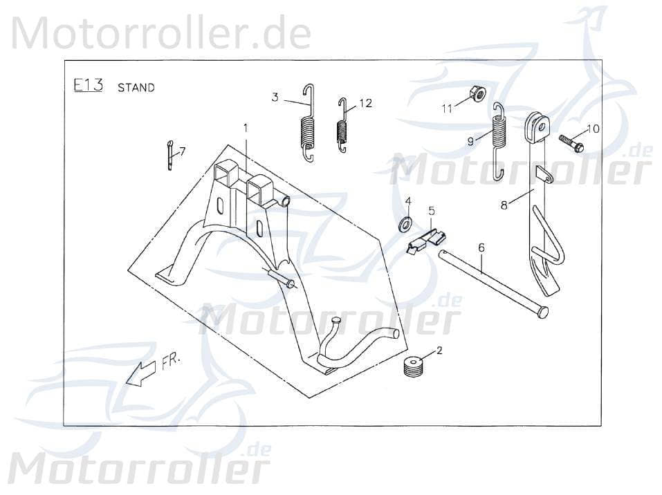 PGO Seitenständer schwarz PMX 110 Roller-Ständer P1462001600 Motorroller.de Rollerständer Seiten-Ständer Nebenständer Neben-Ständer PMX 50 Mokick