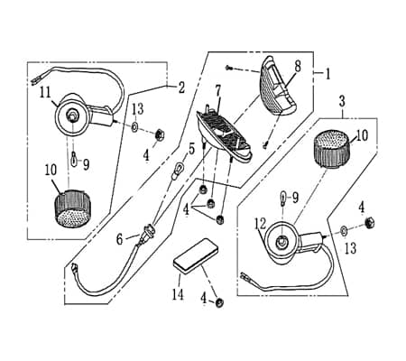 Blinker links Jonway RMC-E Hiker 125 DD SPORT 50ccm 1010249-1 Motorroller.de Signalleuchte Blinklicht Blinkleuchte Fahrtrichtungsanzeiger Winker Moped