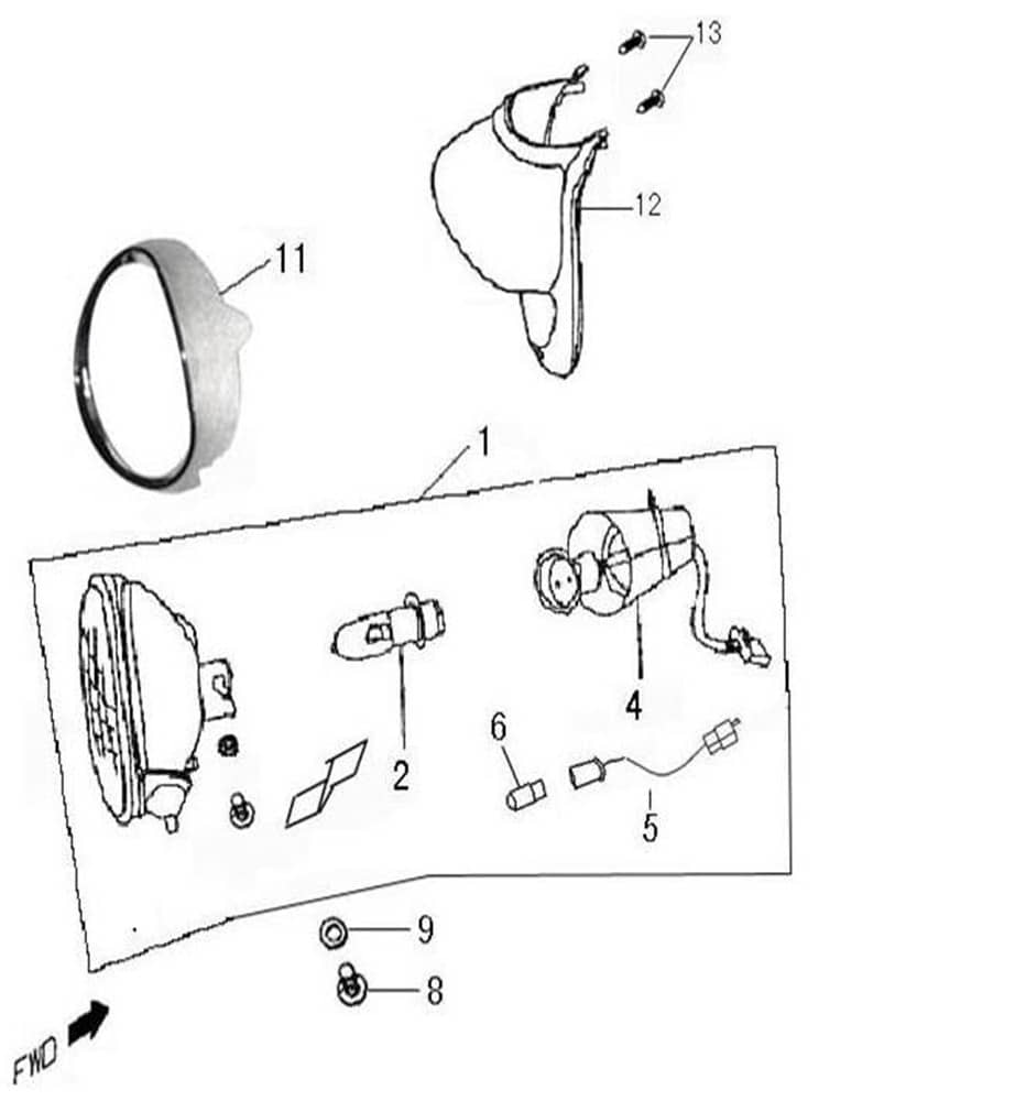 Blechschraube 4.8x12mm Kreuzschlitzschraube 93401-48012-03 Motorroller.de Kreuzschlitzschraube Blech-Schraube Treibschraube Kreidler 50ccm-4Takt Moped