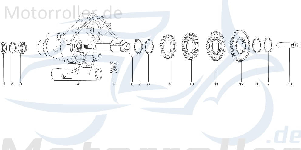 Zahnrad Getriebe 36 Zähne 4.Gang LML H 10mm 125ccm 4Takt Motorroller.de Durchmesser: 93mm Mittelsektion: 6mm Zwischenrad Zahn-Rad Getrieberad Scooter