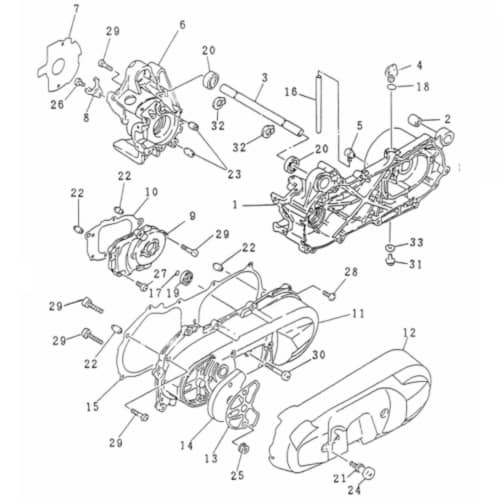 SMC Mustang 50 Dichtung Gehäusedeckel 50ccm 2Takt 15481-YAN-01 Motorroller.de Dichtung-Deckel Kupplungsdeckel Getriebe Variomatikdeckel Quad ATV UTV