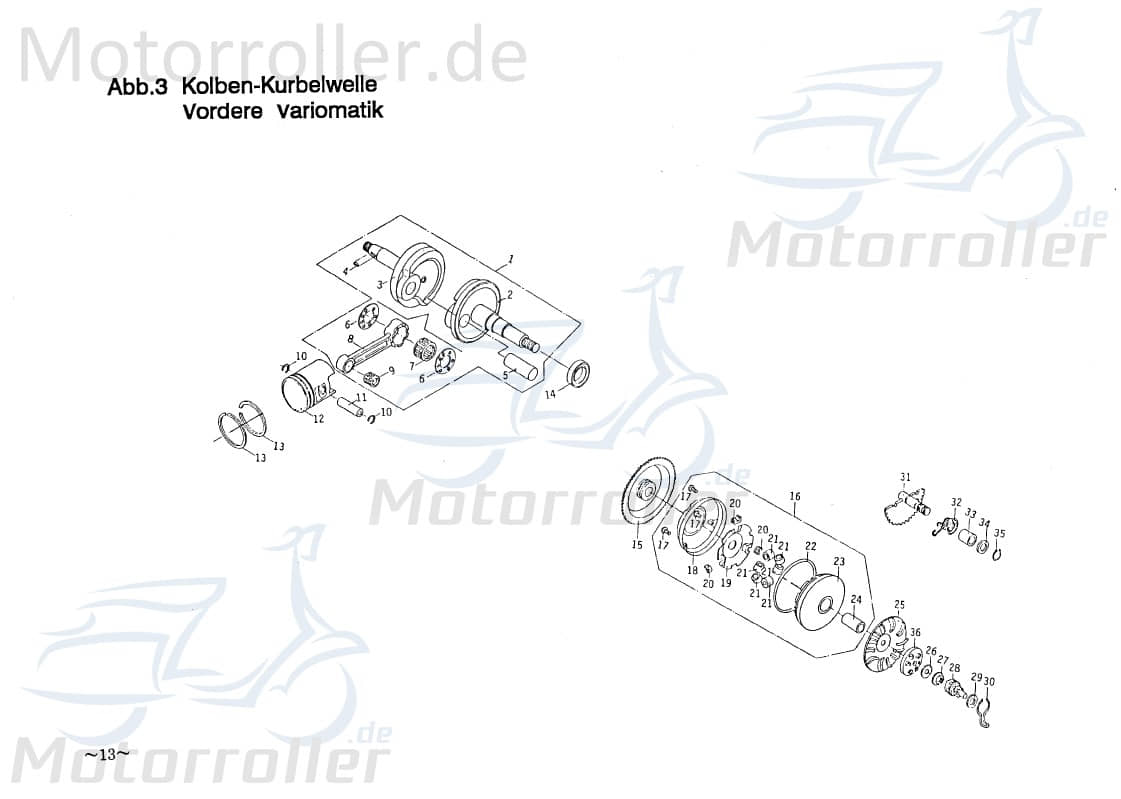 PGO Zündungskeil Big Max 50 Roller Scooter 50ccm 2Takt Motorroller.de PGO 50ccm-2Takt G-Max 50 Naked Ersatzteil Service Inpektion Direktimport