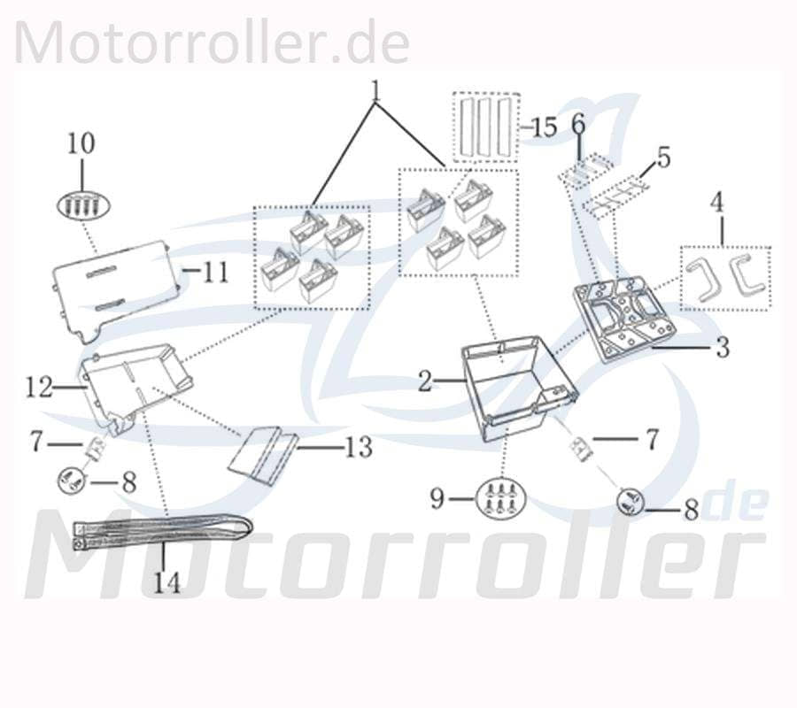 Akkusatz Jonway E-Rex komplett Accu complete 50ccm 711171 Motorroller.de ElektroMokick ElektroMoped RMC-E HIKER 50 Electro E-Scooter Ersatzteil