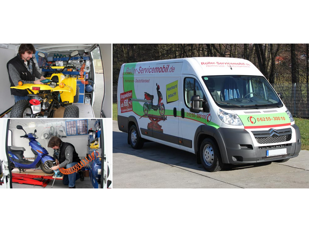 Roller Mobil Service Wartung, Inspektion, Reparatur 50ccm 4Takt