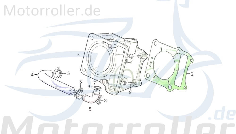 Daelim S-3 F.i. 125 Dichtung Zylinderfuß 125ccm 4Takt DAE-12191-SAB-0000 Motorroller.de Fußdichtung Zylinderdichtung ZylinderFußdichtung unten Scooter