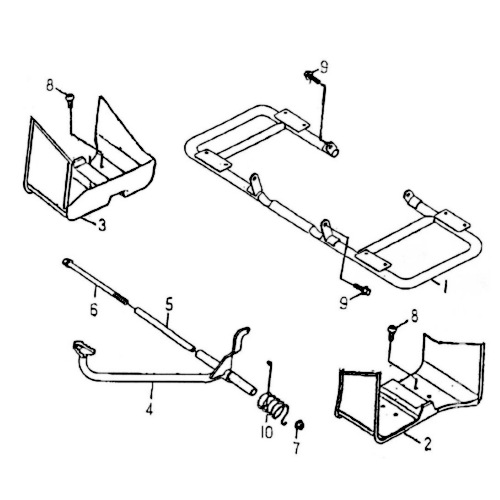 SMC Mustang 50 Trittbrettverkleidung links Fußbrett 50ccm 2Takt 53245-SK9-01 Motorroller.de rechts Kappe Abdeckung Deckel Schutz Platte Cover Blende