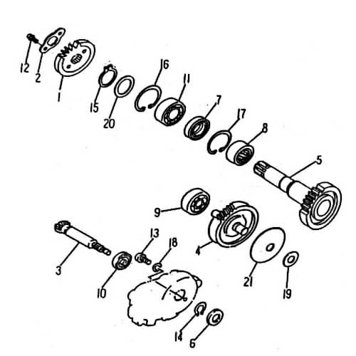 Rex Quad 50 Antriebsritzel Kettenritzel 50ccm 2Takt 72250 Motorroller.de Antriebsrad Antriebritzel Antriebszahnrad Antriebs-Ritzel Antrieba-Rad ATV