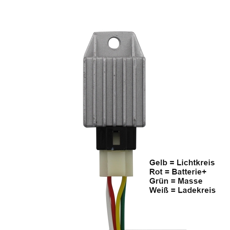 Gleichrichter / Regler AC-6 4polig Baotian Roller 50ccm 2Takt Motorroller.de Spannungsregler Laderegler Stromregler Lade-Regler Spannungs-Regler