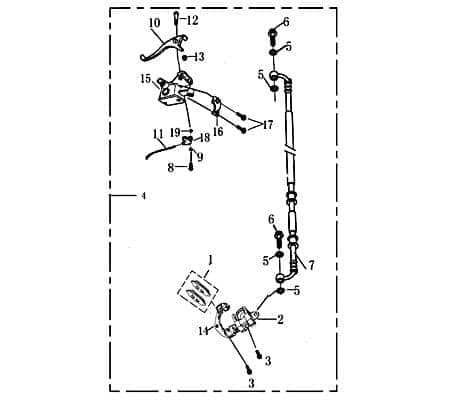 Sechskantschraube Bremsanlage M6x30mm verzinkt 25 700295 Motorroller.de Befestigung Halter Halterung Flachkopfschraube Sechskant-Schraube Scooter
